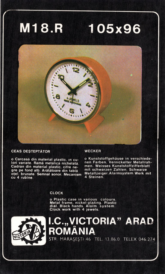 catalog Victoria Arad | model M18.R | anii 1970