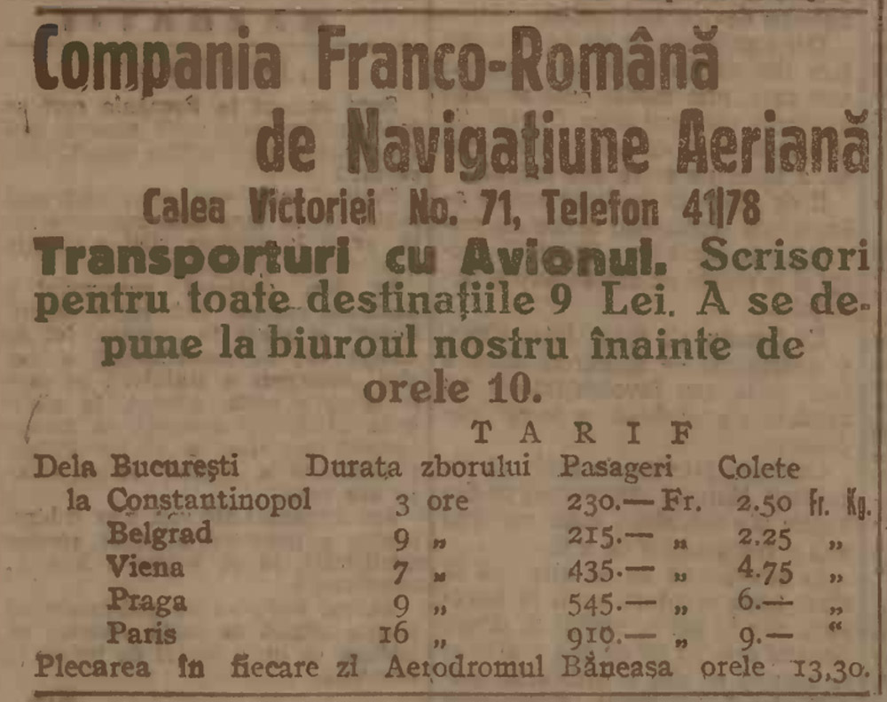 Reclama C.F.R.N.A. | Adevarul - 14.04.1923