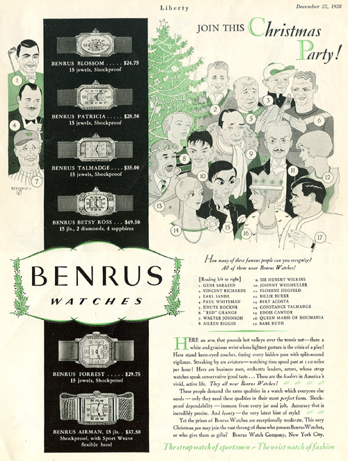 Liberty | ad Benrus | 22.decembrie.1928