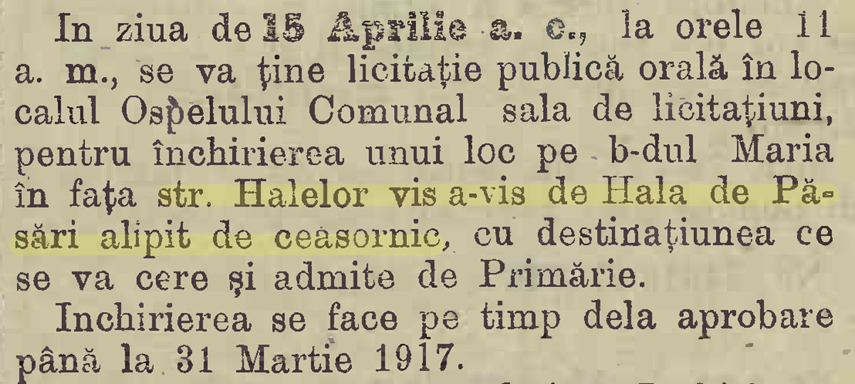 "Monitorul Comunal al Primariei Bucuresci" (an XIX / nr. 15 / 12 aprilie 1915