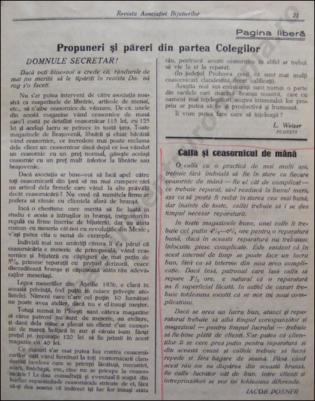 Revista Ceasornicarilor | 3-1937