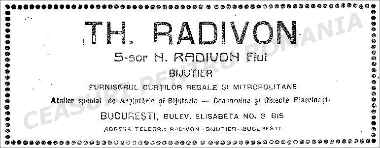 Reclama Nicolae Radivon - succesor | Anuarul Socec | 1925-1926 