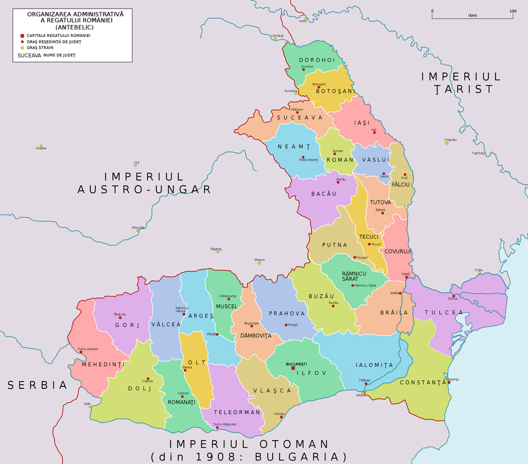 judetele Regatului Romaniei - antebelic | 1878-1912