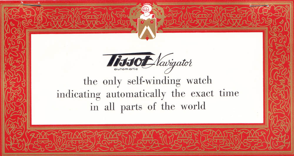 material promotional Tissot Navigator | 1951 (sursa imagine - Arhivele Istorice Tissot)