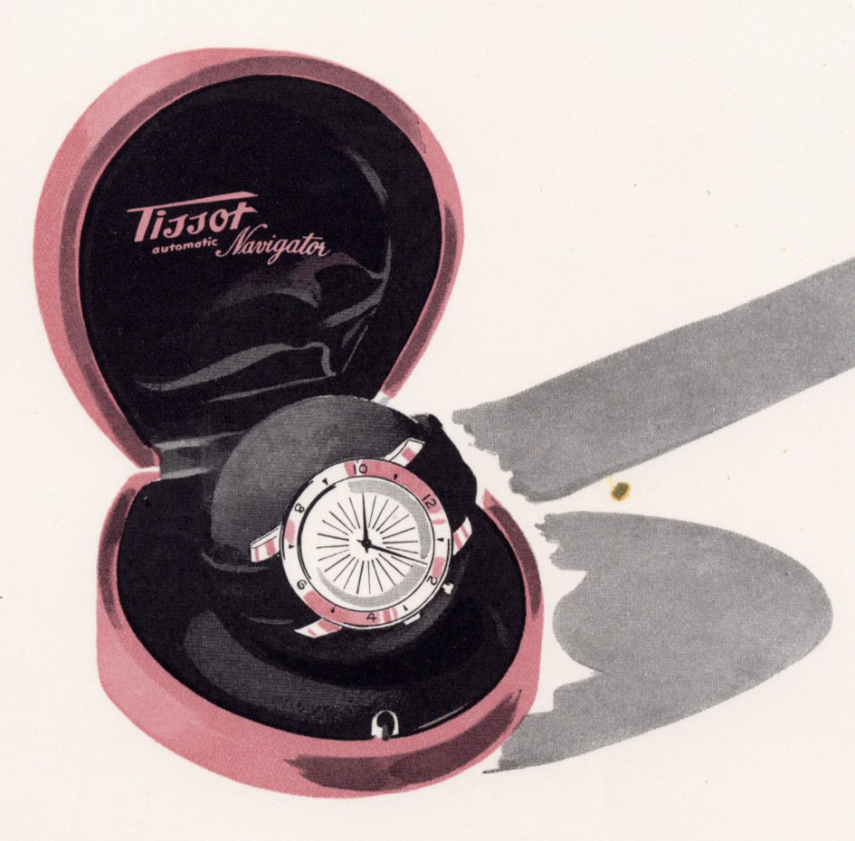 material promotional Tissot Navigator | 1951 (sursa imagine - Arhivele Istorice Tissot)