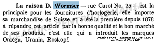 D. Wormser in "Bucurestii la 1906" - Frederic Dame