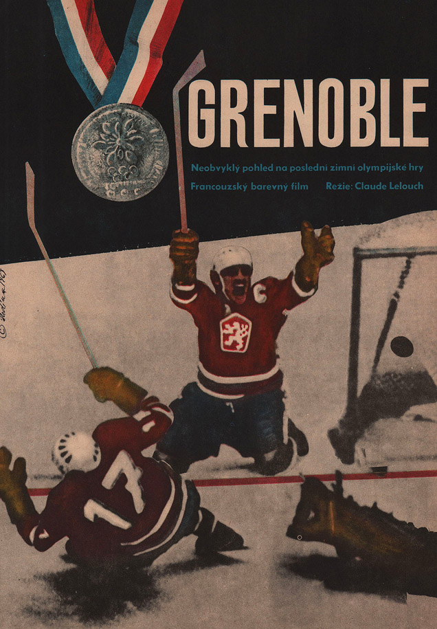 afis film prezentare JO Grenoble - 1968 (Cehosolvacia) | echipa cehoslovaca a castigat medaliile de argint