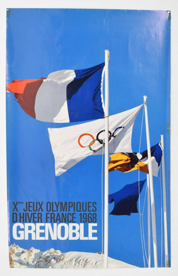 afis -  a X-a editie a Jocurilor Olimpice de Iarna | Grenoble 1968