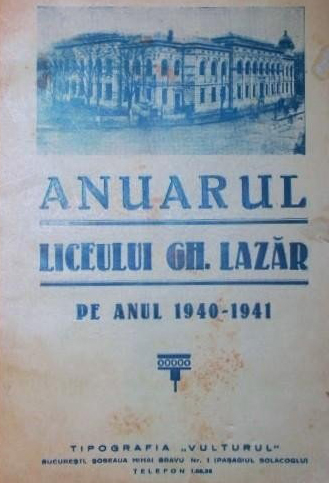 Anuarul Liceului Lazar - Bucuresti [1940]