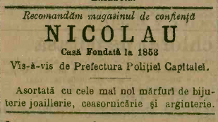 reclama Nicolau | 1888