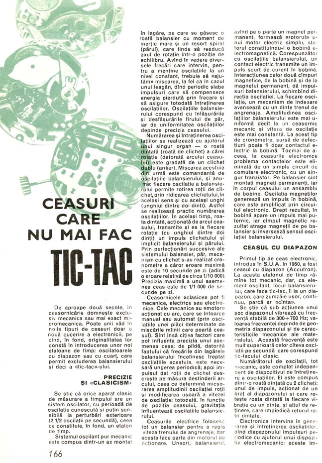 Almanah Stiinta si Tehnica | Ceasuri pas-cu-pas | 1971