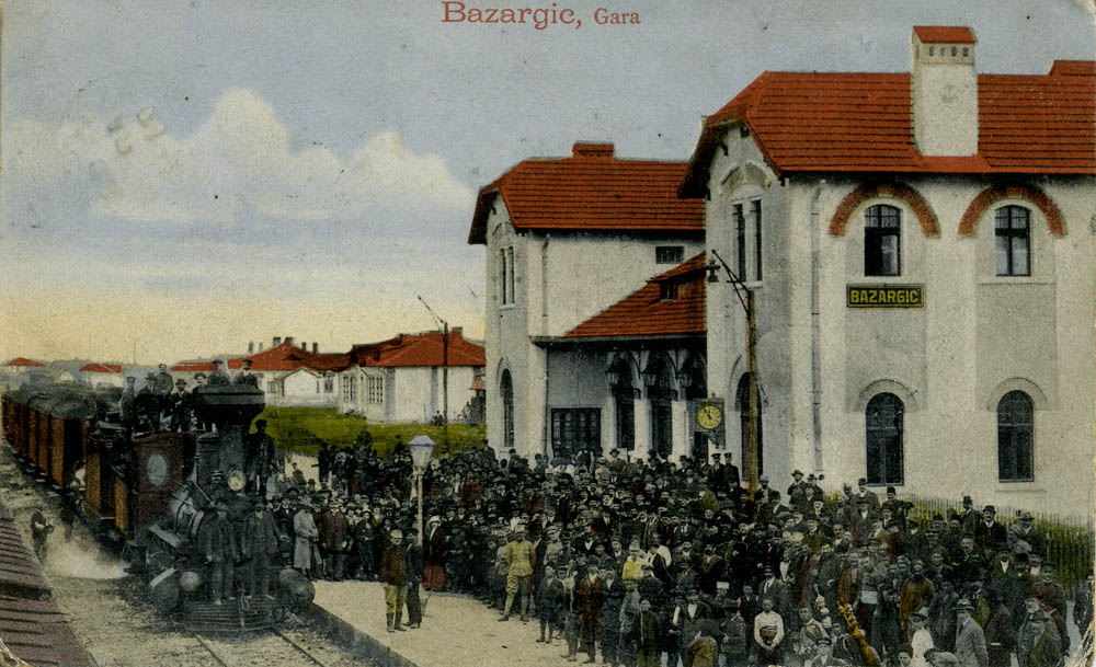 Bazargic (Dobrici) | gara - carte postala 1920