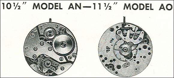 Benrus 10 1/2" model AN - 11 1/2" model AO 