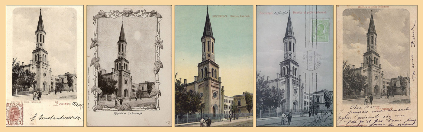 Biserica Luterana - Bucuresti | carti postala 1900-1910