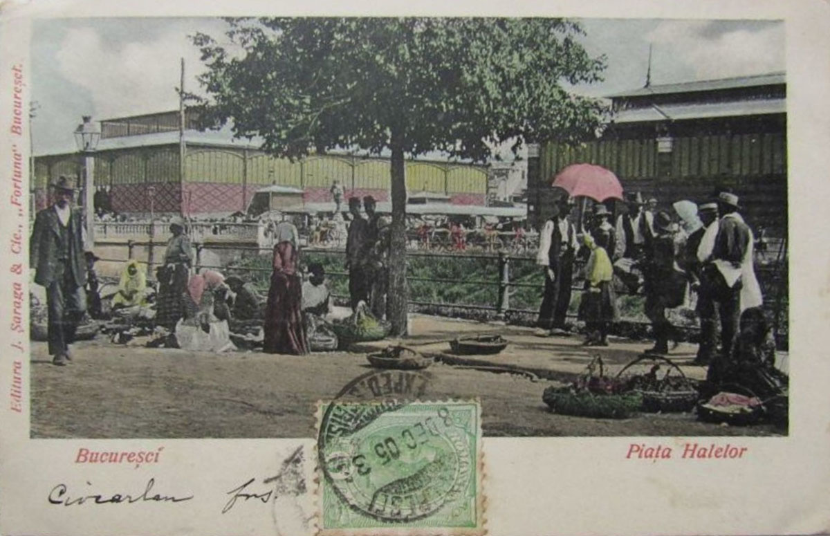 Bucuresti | "Piata Halelor" | carte postala 1905