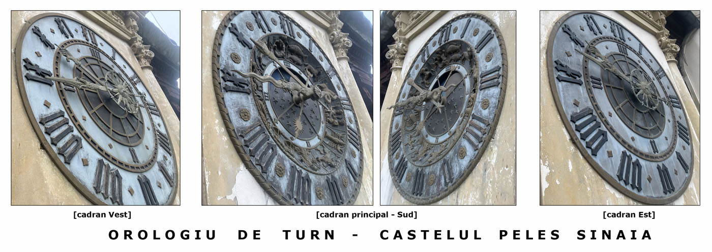 Castelul Peles - cadrane ceas de turn Johann Manhardt | 1907