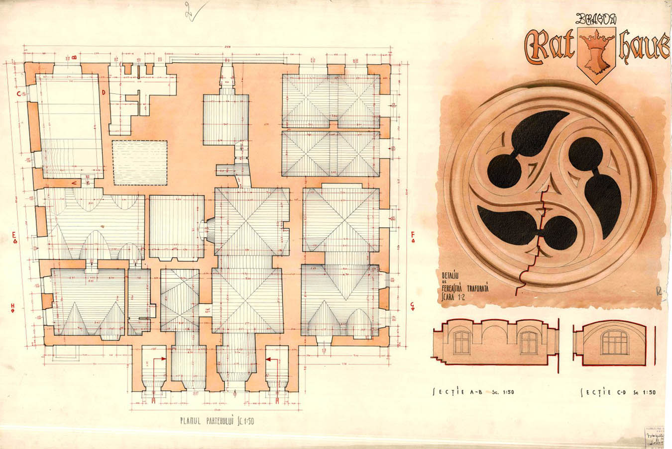 releveu Facultatea de Arhitectura Bucuresti - 1942 | Casa Sfatului - Brasov