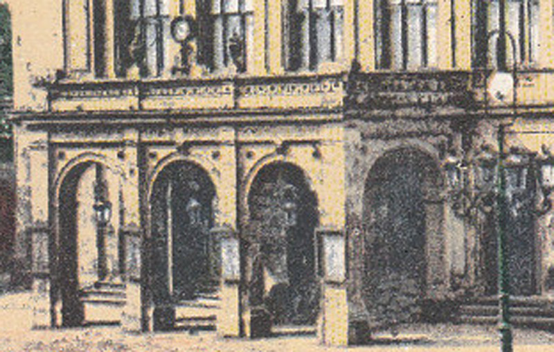 Teatrul National | carte postala (1906) / ceasul