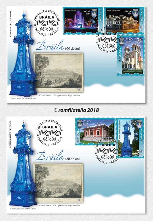 Romfilatelia - ceas Braila | 2018