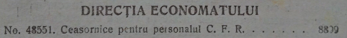 cuprins Foaia Oficiala CFR | 1925