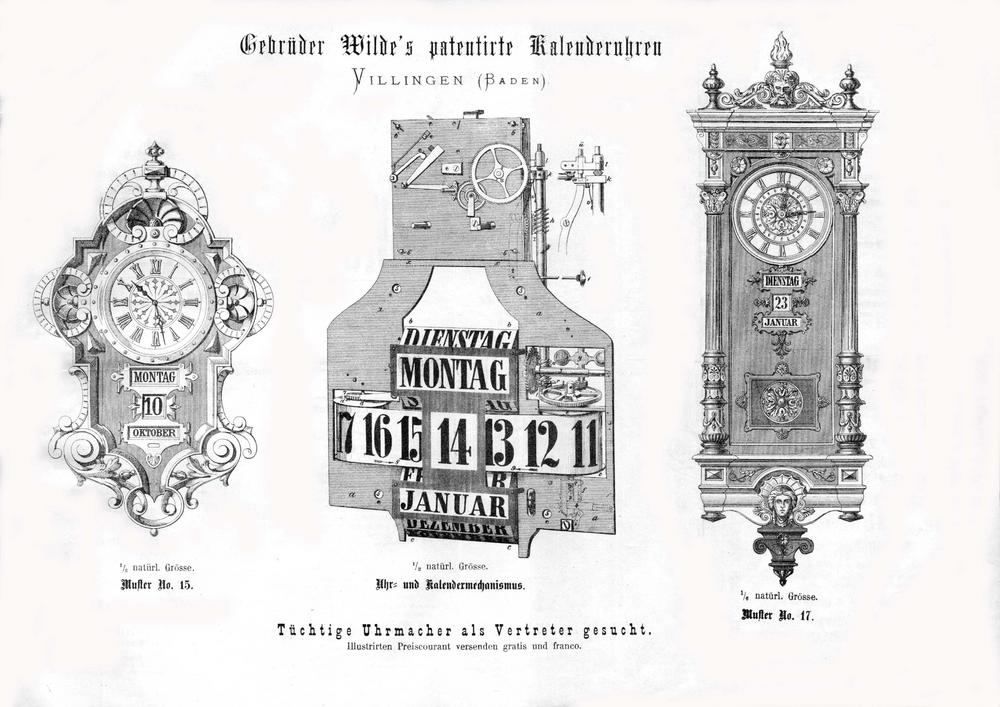 Gebrder Wilde - pendula calendar