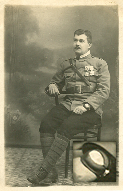 militar cu ceas la mana | cca. 1910