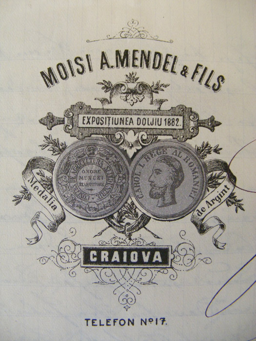 antet Moisi A. Mendel si Fiil - Craiova