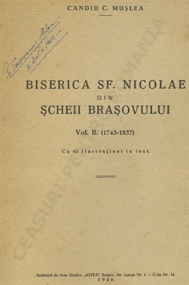 Candid C. Muslea | Biserica sf. Nicolae din Scheii Brasovului (vol.2 | 1743-1837)