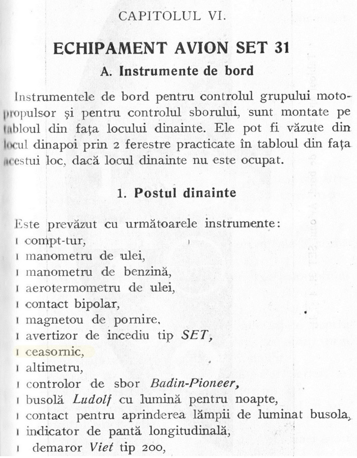 Notita Tehnica | SET-31 / 4 / 41 | Capitol 6.1