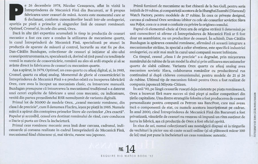 Esquire | Orex Romania