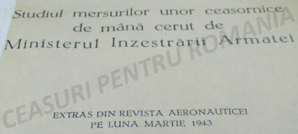 G. Petrescu | studiu ceasornice (1943)