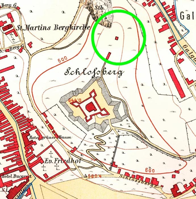 plan topografic 1885-1887 | Cetatea Brasovului (sistem Marea Adriatica)