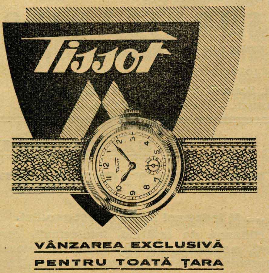 reclama Tissot - Revista Ceasonicarilor | anii ’930