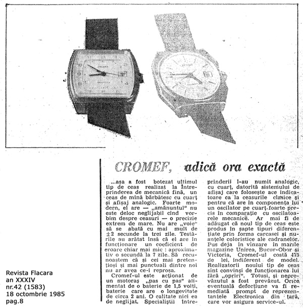 articol Flacara | nr. 42 din 18.octombrie.1985