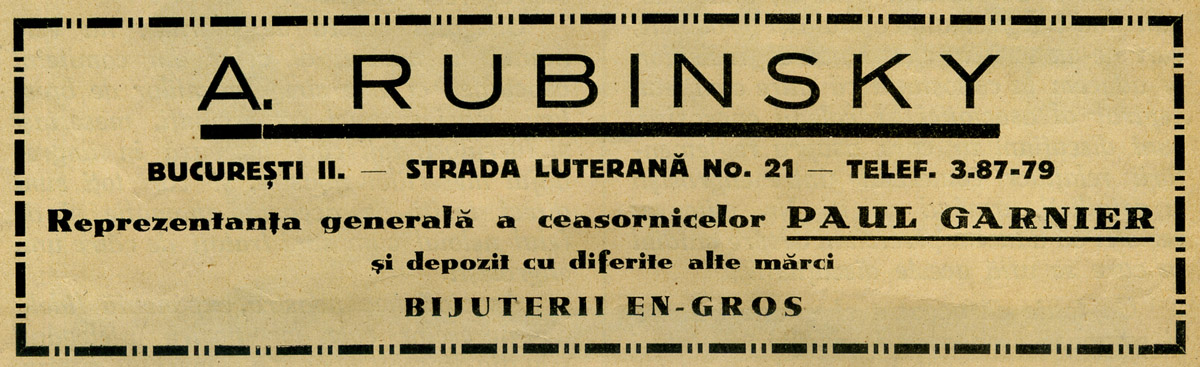 reprezentanta Paul Garnier | A. Rubinsky