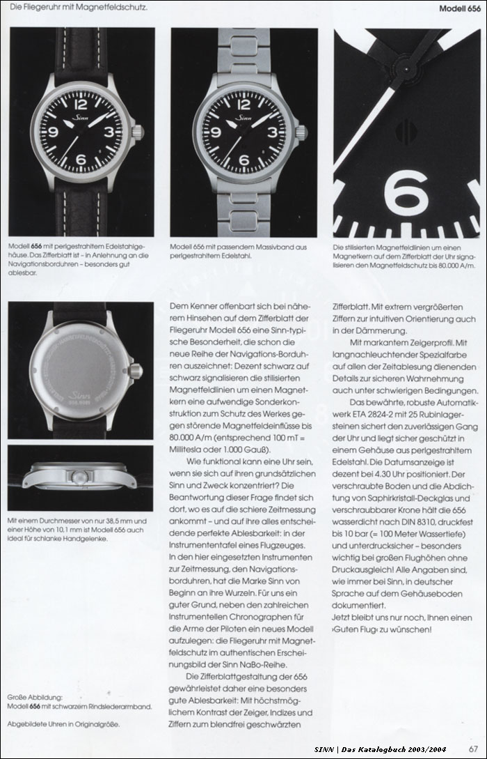 Sinn 656 | catalog 2003