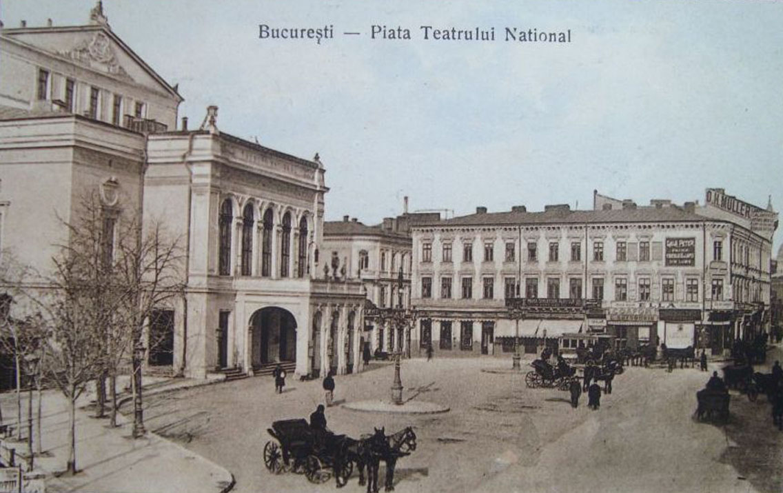 Teatrul National | carte postala (circulata 1910)