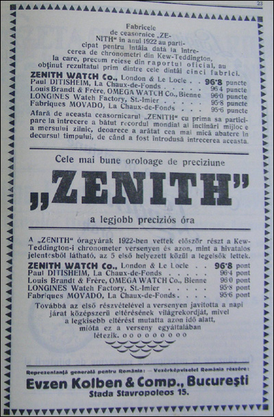 reclama Zenith | 1923